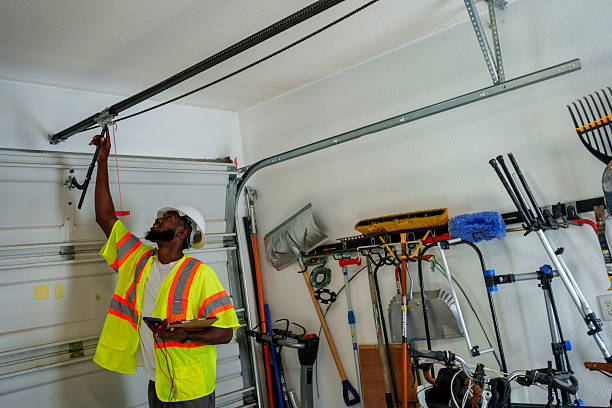 Professional Garage Door Panel Replacement technician working in Starbuck, MN